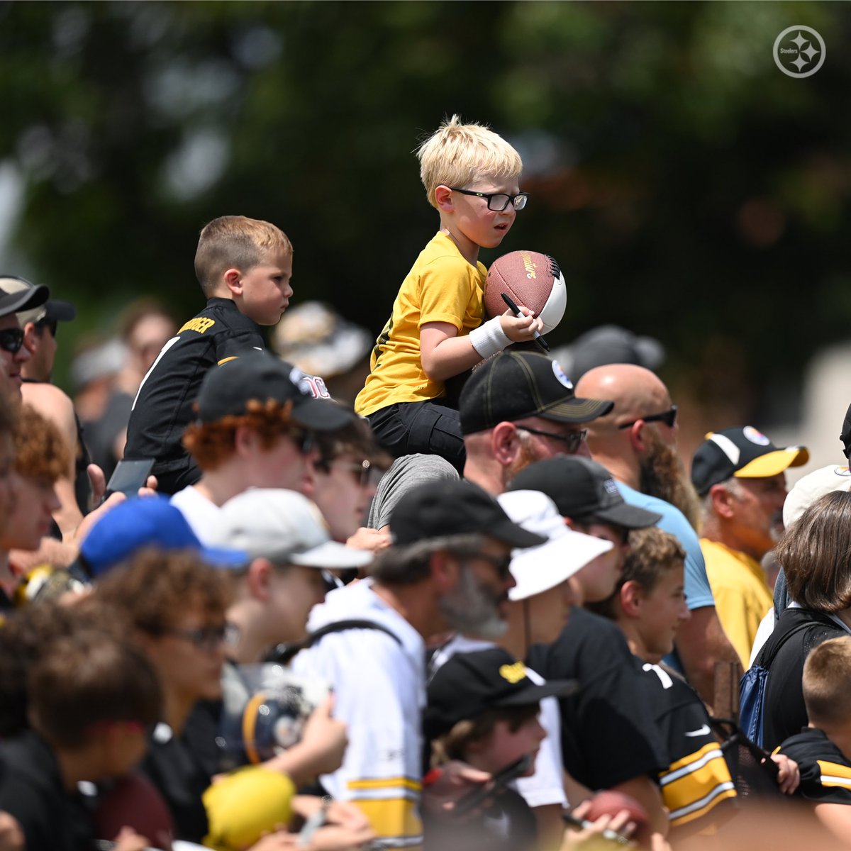 SteelersUnite's tweet photo. Best seats in the house! 🤣 #SteelersCamp https://t.co/j3iaQhGUpV