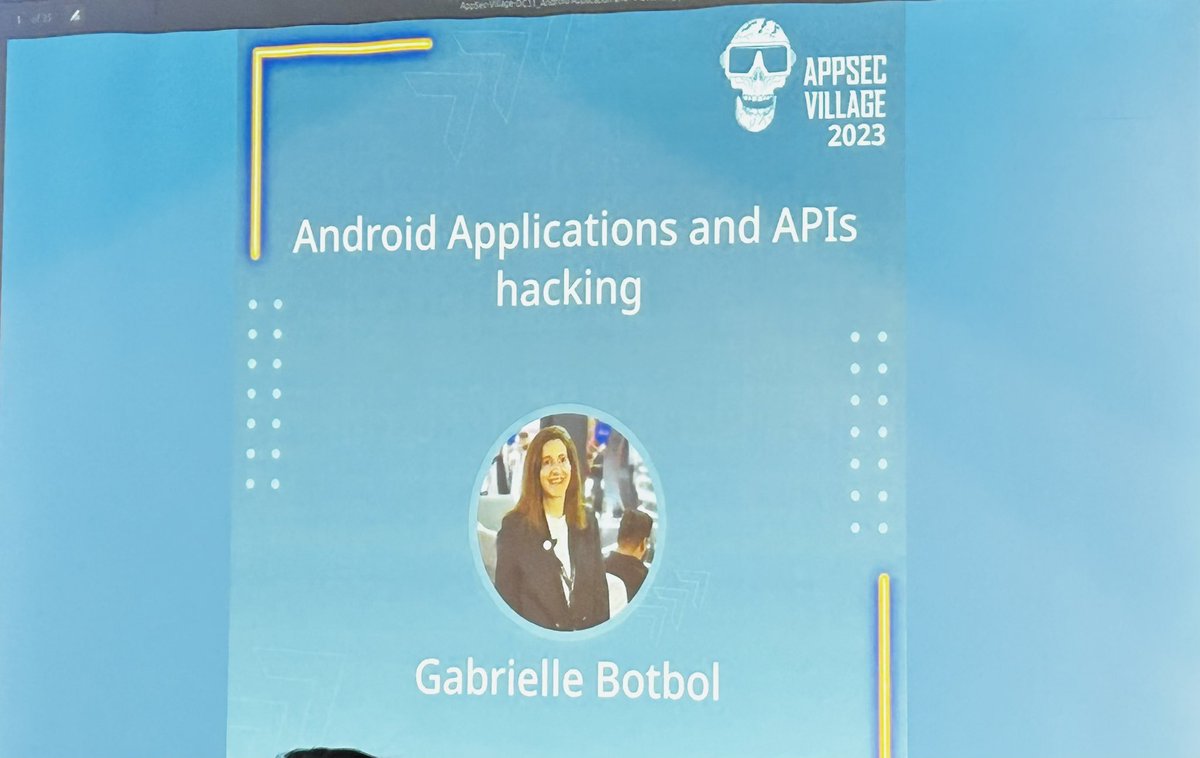 Great talk at @Defcon #AppSec Village from <a href="/Gabrielle_BGB/">Gabrielle 💻🗝</a> on testing #API - She shared tons of resources to  help you pentest APIs that's worth checking out