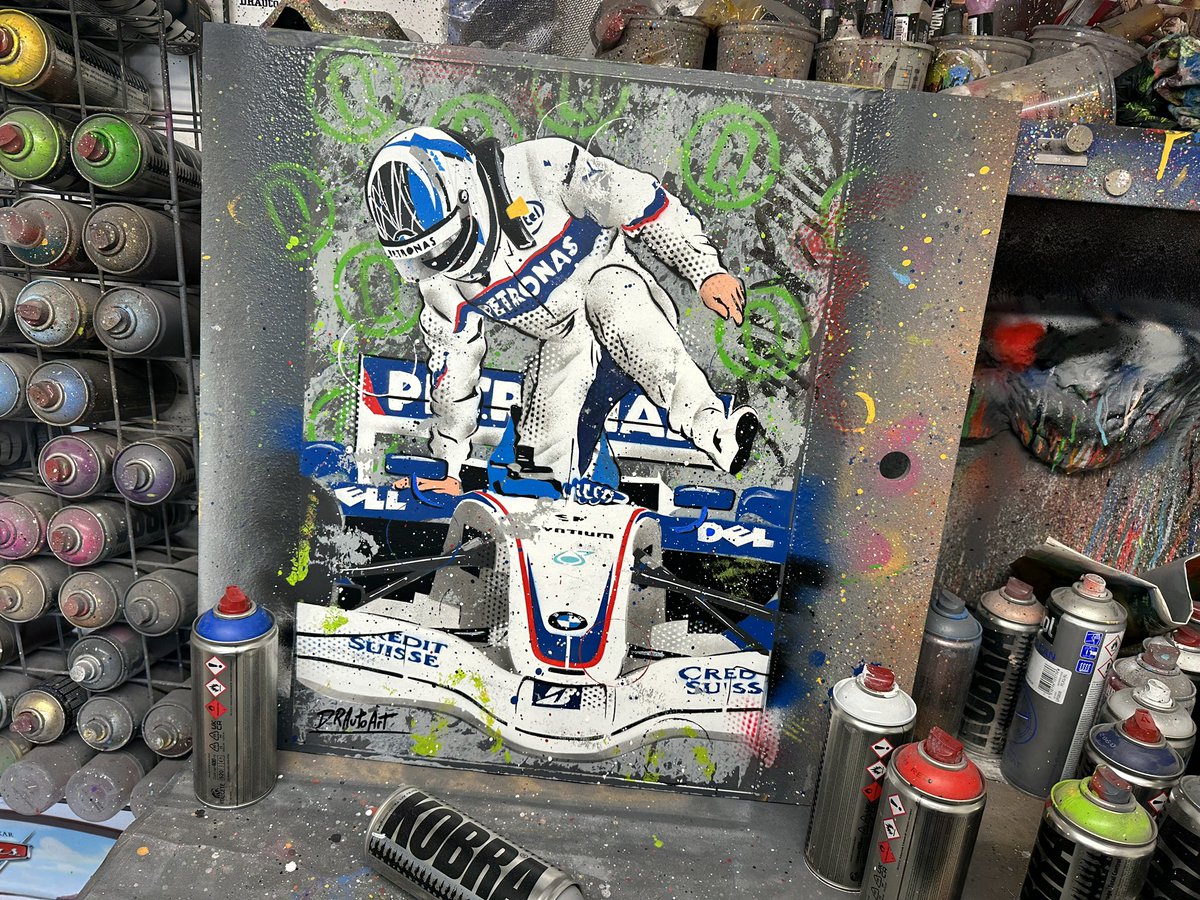 DRAutoart's tweet photo. Love this commission that I finished earlier in the week. 10 points if you remember this driver. (No cheating and looking at the hashtags!) Get in touch if you have a commission idea. #drautoart
.
.
#quicknick #f1 #formula1 #bmwwilliams #williamsf1 #williamsracing #nickheidfeld https://t.co/Jux3Y3uJjs