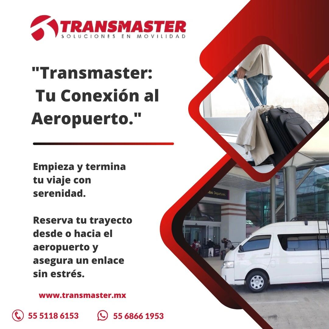 TransmasterMx's tweet photo. La mejor opción para llegar a tiempo y sin preocupaciones al aeropuerto en tu próximo viaje!

Viaja seguro con Transmaster ™️ 
https://t.co/bT5Ks19LYx  🚐

Cotiza por Whatsapp 👇🏼
📱 https://t.co/pyho56xSJN

Trato directo, unidades equipadas, referencias reales. 

Contáctanos! https://t.co/kDQwSxzo0L
