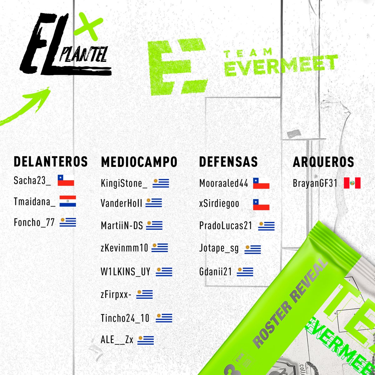 #ETFIFA | PRESENTAMOS A NUESTRO EQUIPO 

Ellos son nuestros representantes de cara a la nueva temporada. 

Estamos muy contentos con este equipo, vamos a traerles 𝐦𝐮𝐜𝐡𝐚𝐬 𝐚𝐥𝐞𝐠𝐫𝐢́𝐚𝐬 💚