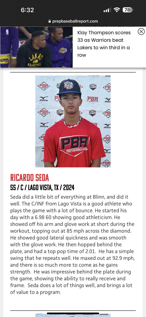 Ricky Seda (@rseda2024) on Twitter photo Thank you @PBR_Texas. Looking forward to future events! loom.ly/UbrOGwg <a href="/lvtxbaseball/">Lago Vista Baseball</a> @Titans_Adidas <a href="/CoachShawn_NCSA/">Shawn Kahre</a> <a href="/NCSA_Baseball/">NCSA Baseball</a> Thank you @PBR_Texas. Looking forward to future events! loom.ly/UbrOGwg <a href="/lvtxbaseball/">Lago Vista Baseball</a> @Titans_Adidas <a href="/CoachShawn_NCSA/">Shawn Kahre</a> <a href="/NCSA_Baseball/">NCSA Baseball</a>