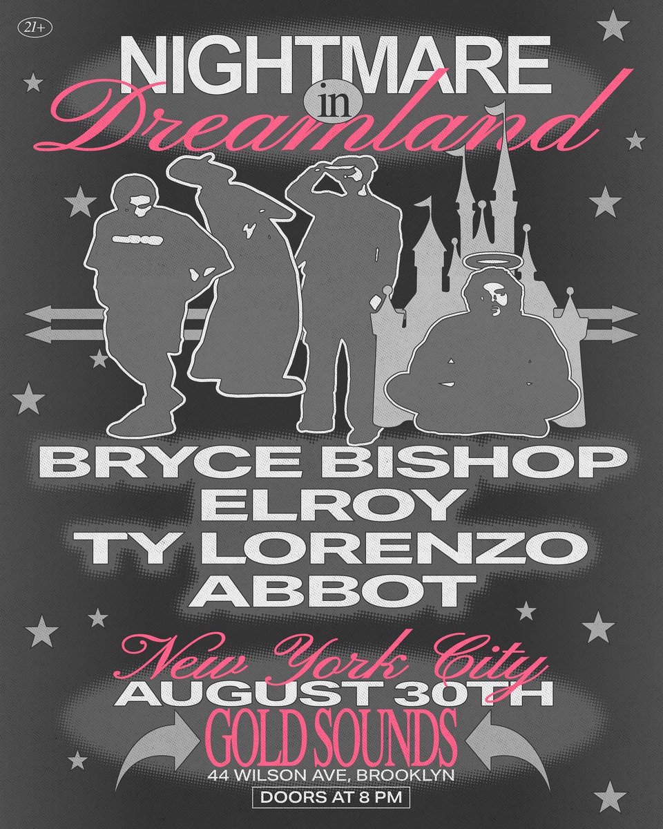 BryceB1shop's tweet photo. first show in nyc with my favorite people im so fucking lit august 30th in brooklyn i hope you’re doing well <333 https://t.co/tHAQZwQ4N2