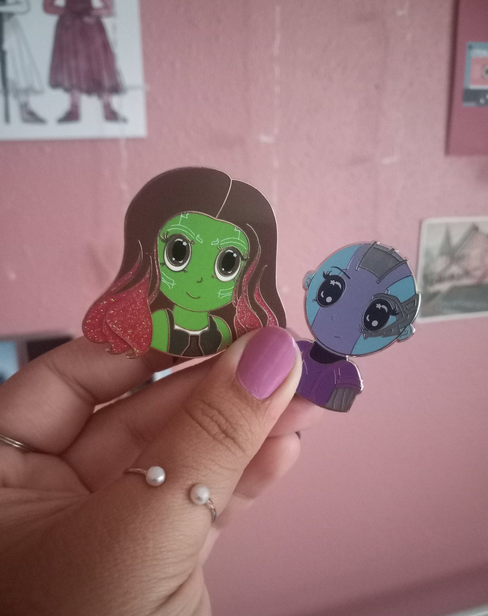 gamorasrosa's tweet photo. nebula pin finally came! gotta keep them together whenever I change bags and jackets 🫶🏼 @gamoraesque https://t.co/466eHVxpwr