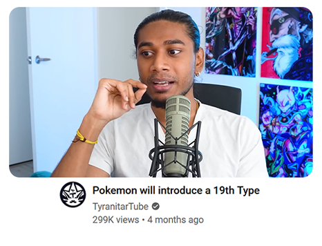 TyranitarTube's tweet image. 4 months ago they called me crazy

POKEMON INTRODUCED A 19TH TYPE