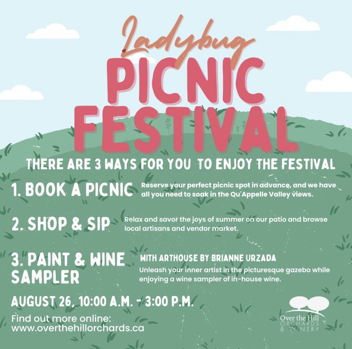 Come join us for our Ladybug Picnic Festival!

Book your spot today!

overthehillorchards.ca/ladybug-picnic…