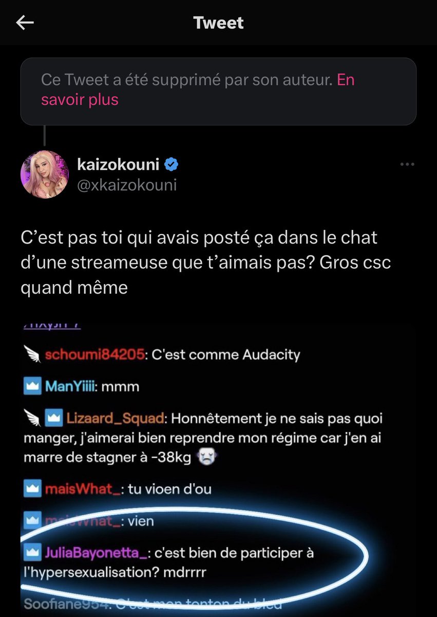 kaizokouni on X: @Unek0Chan Elle la changé quelques jours après que jai  essayé de la confronter face aux faits sur Twitter, elle avait même  supprimé son post après coup. De plus les