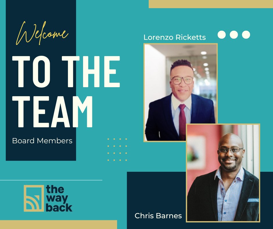 TheWayBackTX's tweet photo. Welcome to our newest board members, Lorenzo Ricketts and Chris Barnes! We look forward to partnering with them to continue to serve our communities. Join us in welcoming and congratulating them! https://t.co/Ah3BY7pvdm