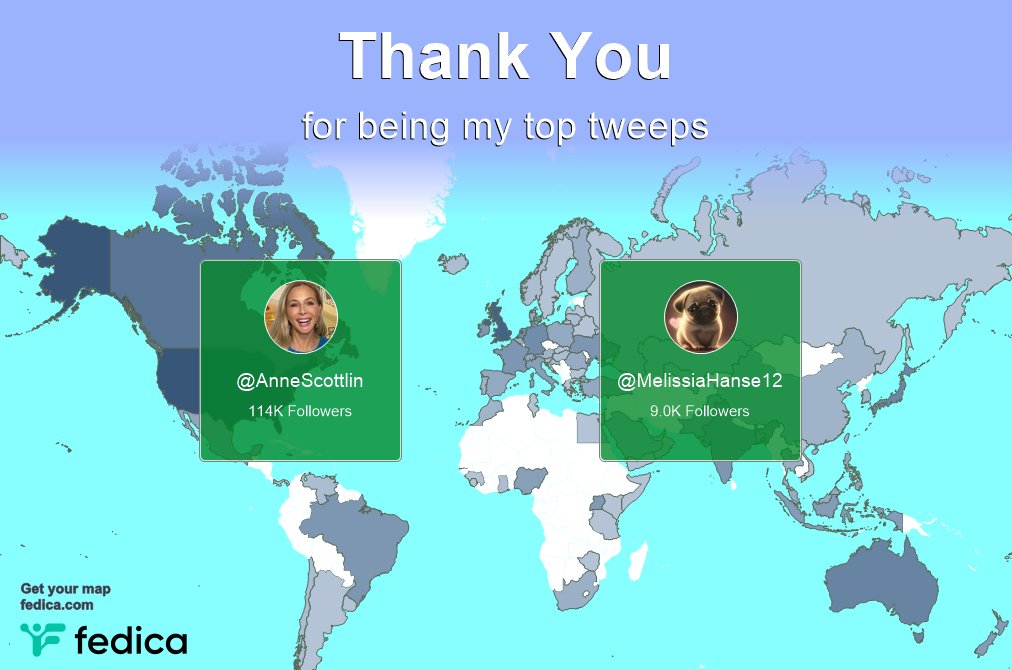 Special thanks to my top new tweeps this week @AnneScottlin, @MelissiaHanse12