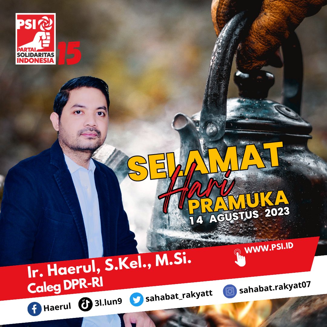 sahabat_rakyatt's tweet photo. Selamat merayakan Hari Pramuka ke-62 tanggal 14 Agustus 2023. Majulah Praja Muda Karana…….Terus melaju berkarya untuk Indonesia maju. #indonesia🇮🇩 #bpjsgratis #antikorupsi #indonesiasehat #indonesiamaju🇮🇩 #indonesiamerdeka #indonesiasehat #pendidikanindonesia #indonesiapintar https://t.co/tY4J1sOSzD