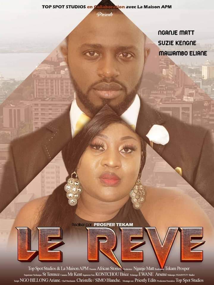 greyscreentv's tweet photo. 'LE REVE' is a bilingual production from the staples of TOP SPOT Studios in collaboration with La Maison APM.

It's a story centered around the challenges couples encounter on a daily basis to keep their homes.

Starring: Nganje MATT and suziekengne.

Directed by Prosper tekam https://t.co/NSNjdnRb0Q