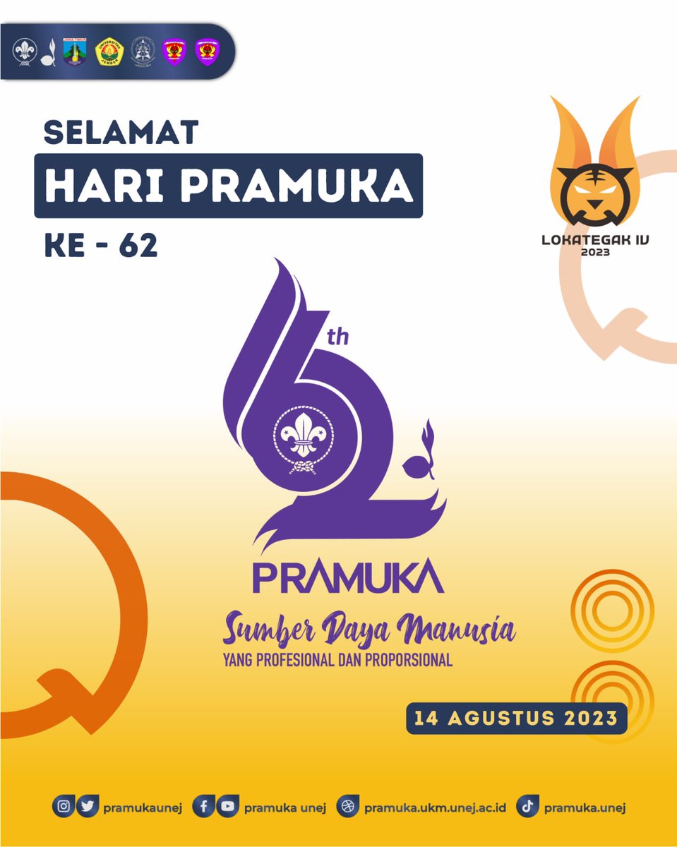 pramukaunej's tweet photo. Selamat Hari Pramuka KE - 62 https://t.co/Hp6ocnTvyS