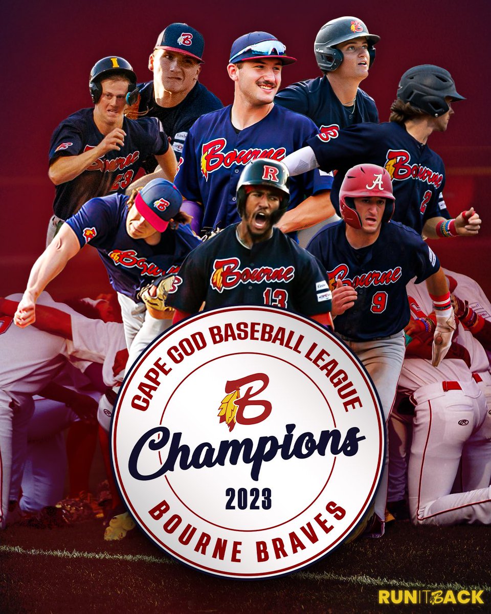 YOUR BOURNE BRAVES HAVE WON THE 2023 CAPE COD BASEBALL LEAGUE CHAMPIONSHIP!!!!!!!!!