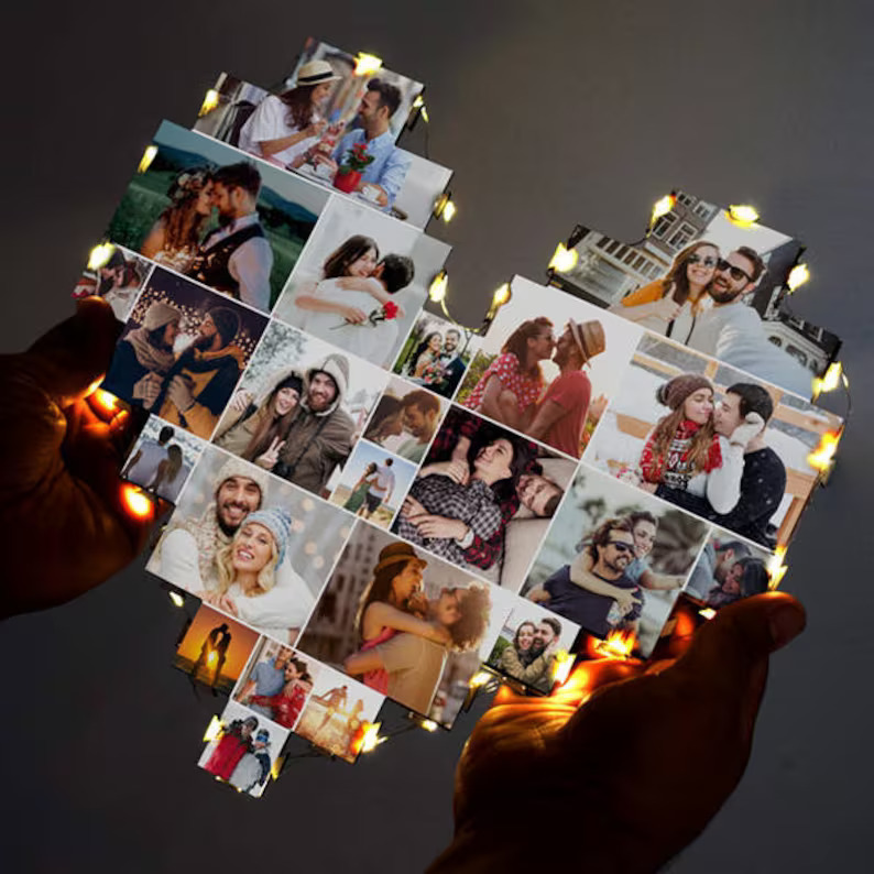 MemorableKeeps's tweet photo. This is our custom photo heart collage. Simply upload all your favorite memories and we make it for you! https://t.co/wPkxxs4iEB