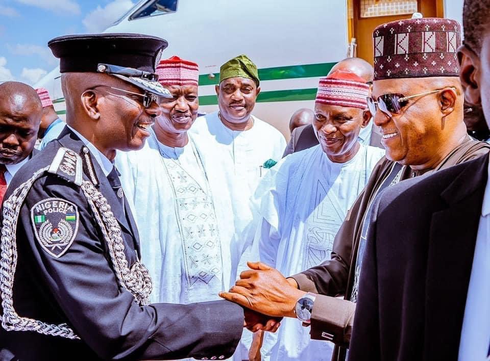 Opetuyii's tweet photo. Vice President, Senator @officialSKSM represented President @officialABAT at the Passing Out Parade of 5th Regular Course of @PoliceNG Academy, Wudil, Kano.
12th August, 2023 
📸 @opeadelani 
@BarauJibrin https://t.co/XrANXbze2N