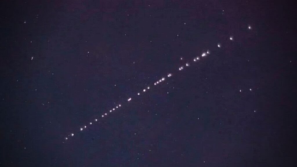 Satèl·lits d'Elon Musk Starlink de l'empresa Space X ara mateix sobre el Pallars Jussà #Perseides