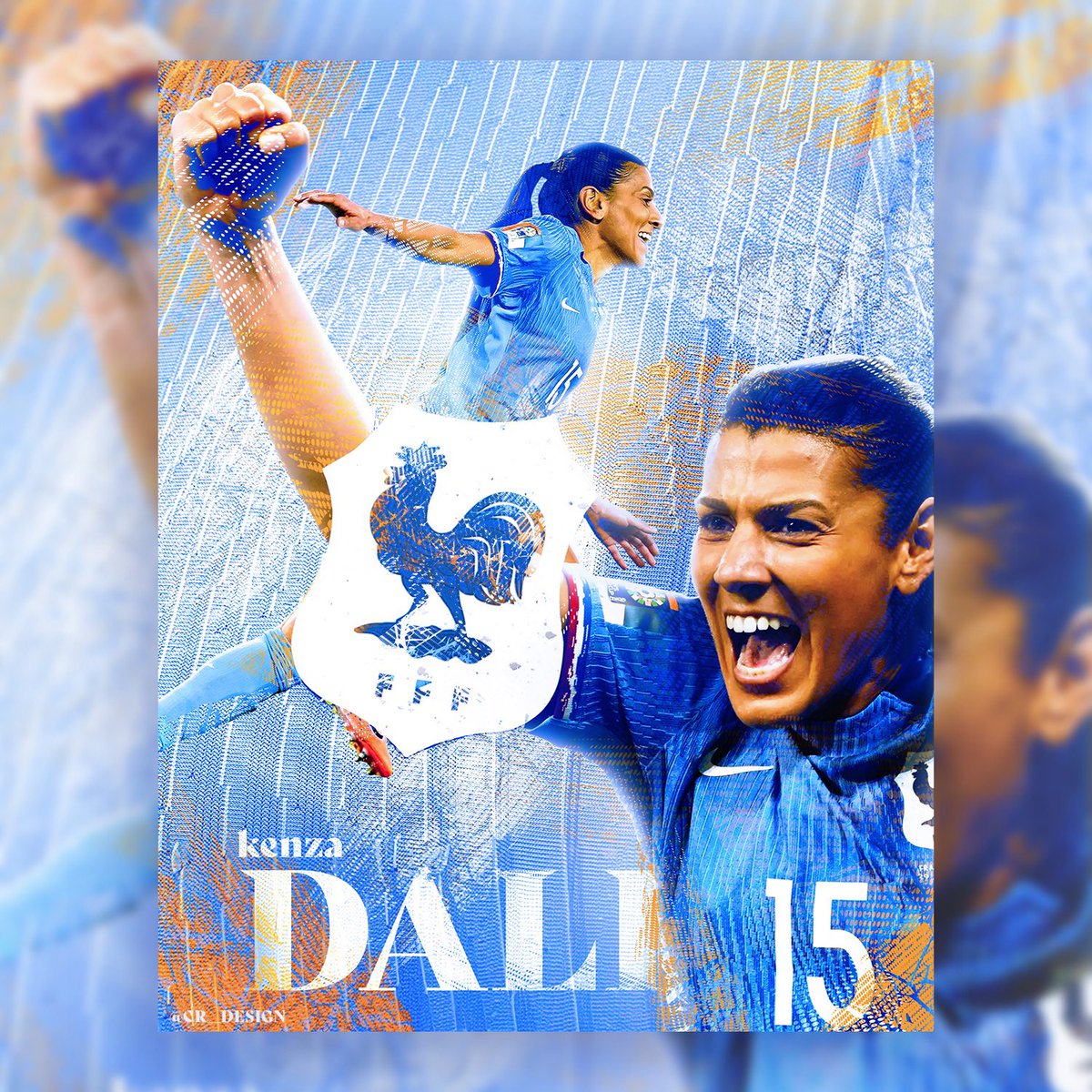 CRDesign9's tweet photo. Garder la tête haute et regarder en arrière le parcours effectué ! Tu n’as pas à rougir de tes prestations, à bientôt avec les Bleues 🔵⚪️🔴 @KenzaDali @FIFAWWC 

🧑‍💻 🔜cr__design_

#FiersdetreBleues #France #AUSFRA https://t.co/GOVbxJmGVl