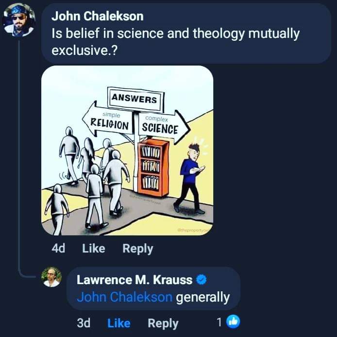 MatrixCombo's tweet photo. Is belief in science and theology mutually exclusive.?

#agi #metaphysics #quantumcosmology #quantumrelativity #generalrelativity #quantumfieldtheory  #unitarity #physics  #franktipler #bigbang #cosmology #globalgeneralrelativity #quantummechanics #franktipler #anthropicprinciple https://t.co/dftDxgEm60