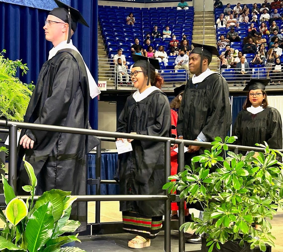 PennStateLER's tweet photo. Yesterday we had 4 very dedicated students within our #PennStateLER School graduate with their Masterβs of Professional Studies degree in Labor and Global Workersβ Rights (LGWR)! π
CONGRATS Akufuna Mwauluka, Keegan Conrad, Sifat Sharmin Amita, and Ye Yint! ππ
#PennStateGrad https://t.co/hHyT6rhUQa