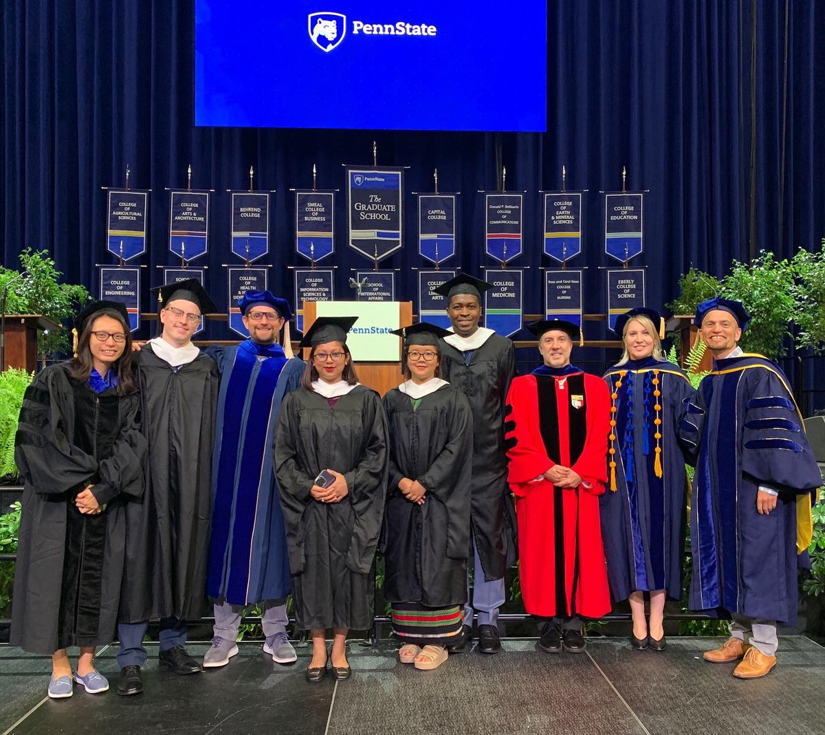 PennStateLER's tweet photo. Yesterday we had 4 very dedicated students within our #PennStateLER School graduate with their Masterβs of Professional Studies degree in Labor and Global Workersβ Rights (LGWR)! π
CONGRATS Akufuna Mwauluka, Keegan Conrad, Sifat Sharmin Amita, and Ye Yint! ππ
#PennStateGrad https://t.co/hHyT6rhUQa