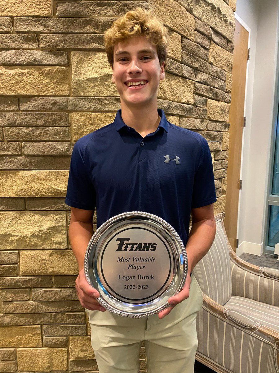 LoganBrock2024's tweet image. Won MVP for my summer team. I finished the year with a batting average of .356, an ERA of 1.44 and a WHIP of .92.