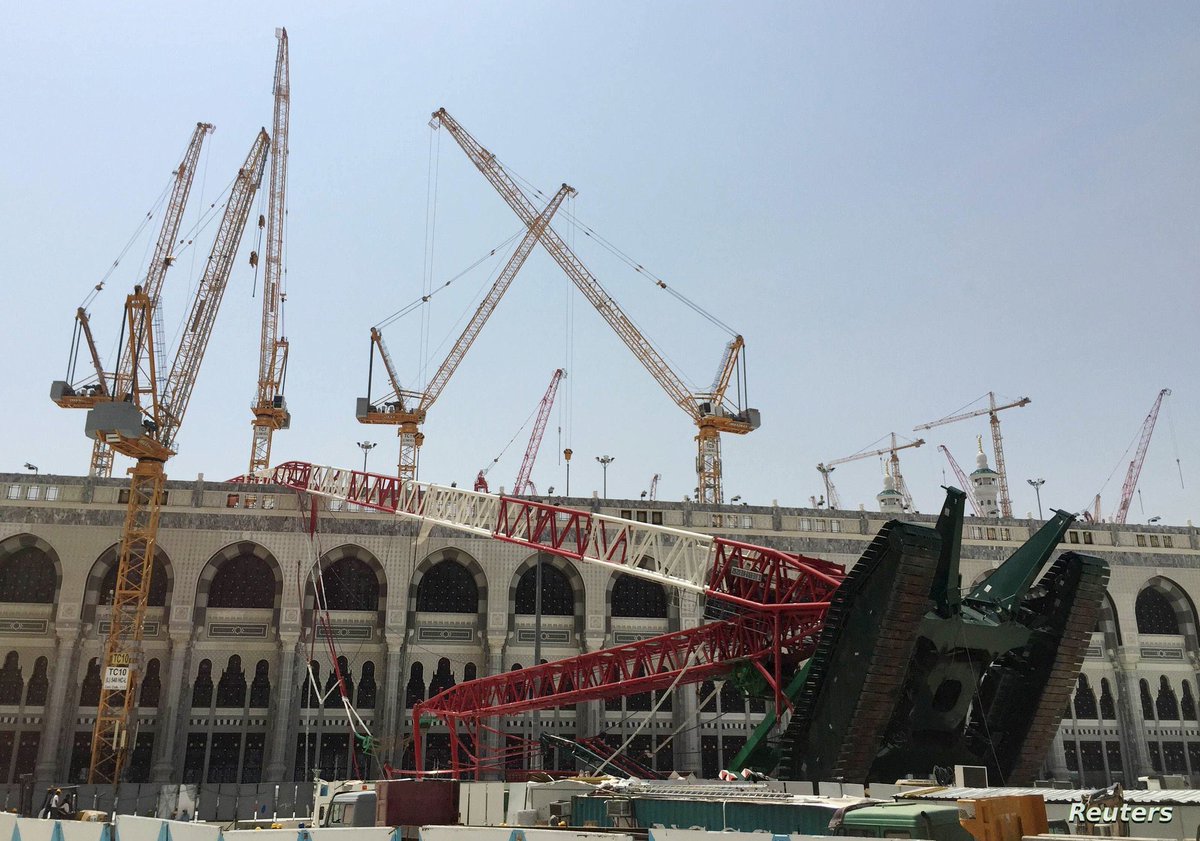 AkhbarMakkah's tweet photo. المحكمة العليا تغلق قضية #رافعة_الحرم بتغريم مجموعة بن لادن مبلغ 20 مليون ريال و السجن 3 سنوات لـ8 أشخاص. [عكاظ] https://t.co/G98dyYOapF