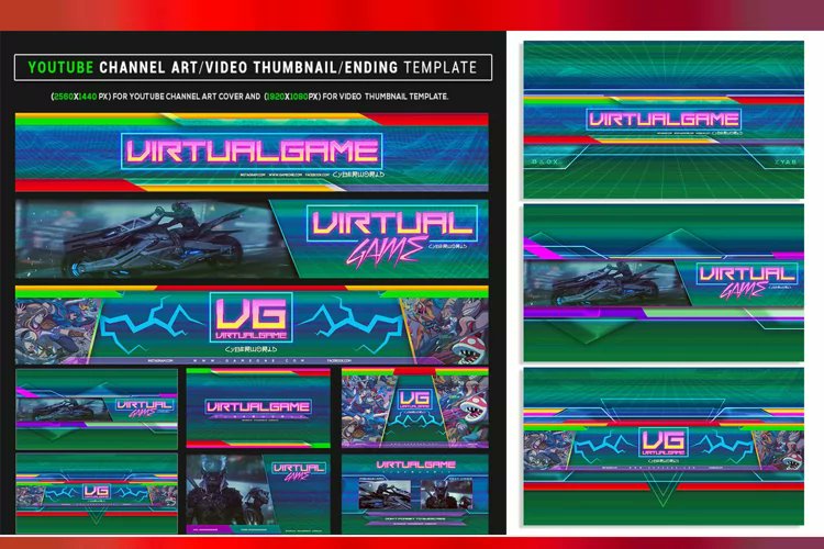 MCGRAPHICS2's tweet photo. Virtual Game Youtube Channel Art Photoshop Template https://t.co/z0Kb0Gp5Hu https://t.co/OlkZ3BBcQJ
