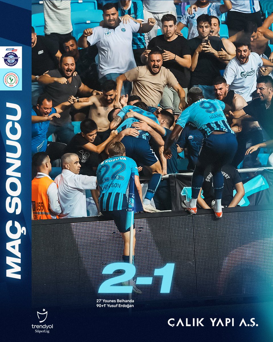 ⏹️ Maç sona erdi! ⚡️

⚽️ 27' <a href="/ynsbelhanda/">Younes Belhanda</a> 
⚽️ 90+1' <a href="/Ysf032/">Yusuf Erdoğan</a> 

🔵 2-1 🟢