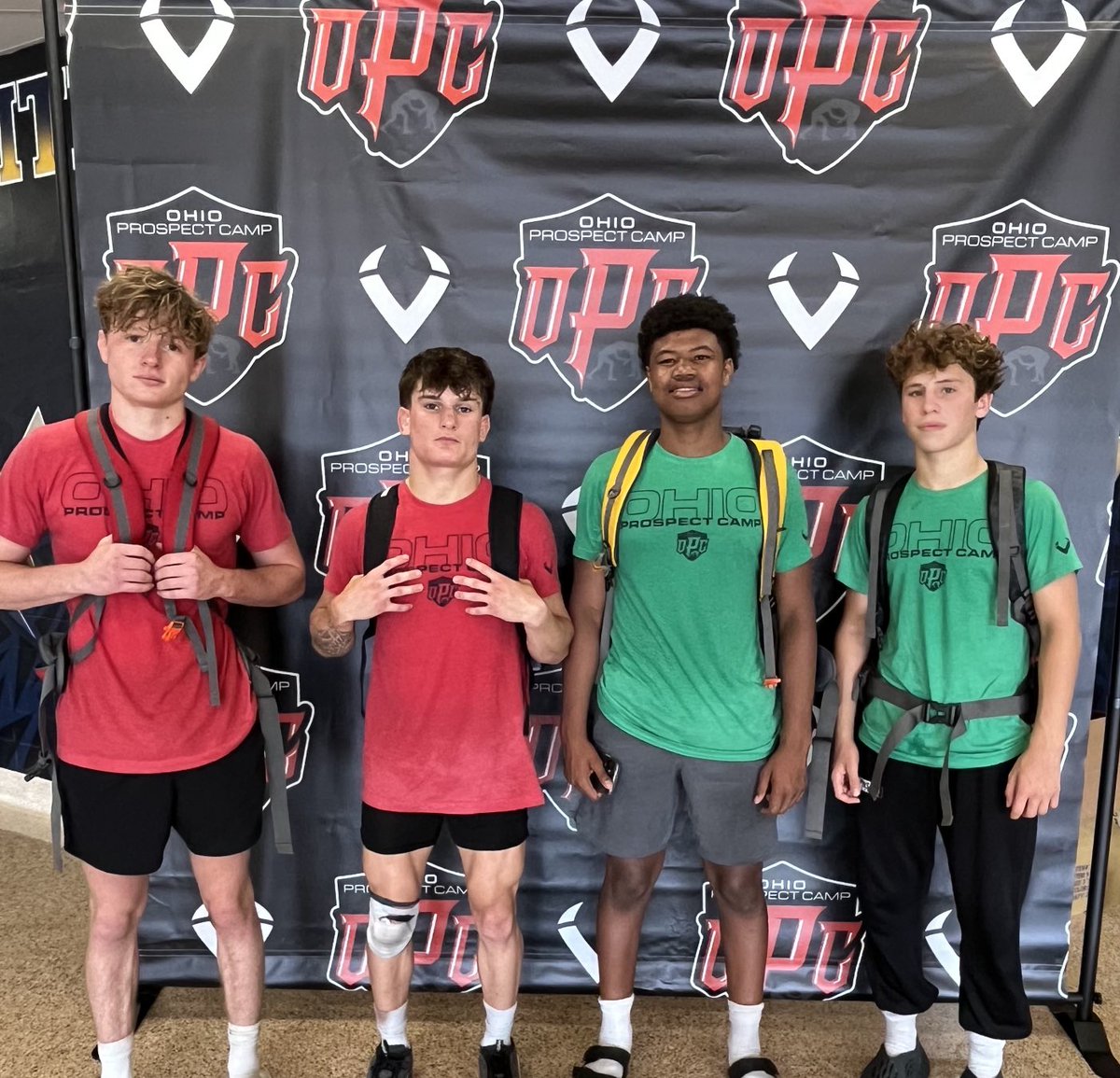 Collin Calderon, Wyatt Nemitz, Kaiyon McKinney, and Sawyer Smith representing the Pirates at the Ohio Prospect Camp ⁦<a href="/VantageWrestle/">Vantage Wrestling</a>⁩ 
These men worked out and talked to 30+ colleges. ⁦<a href="/PerkinsATH/">Perkins High School Athletics</a>⁩ ⁦<a href="/PerkinsHigh/">Perkins High School</a>⁩