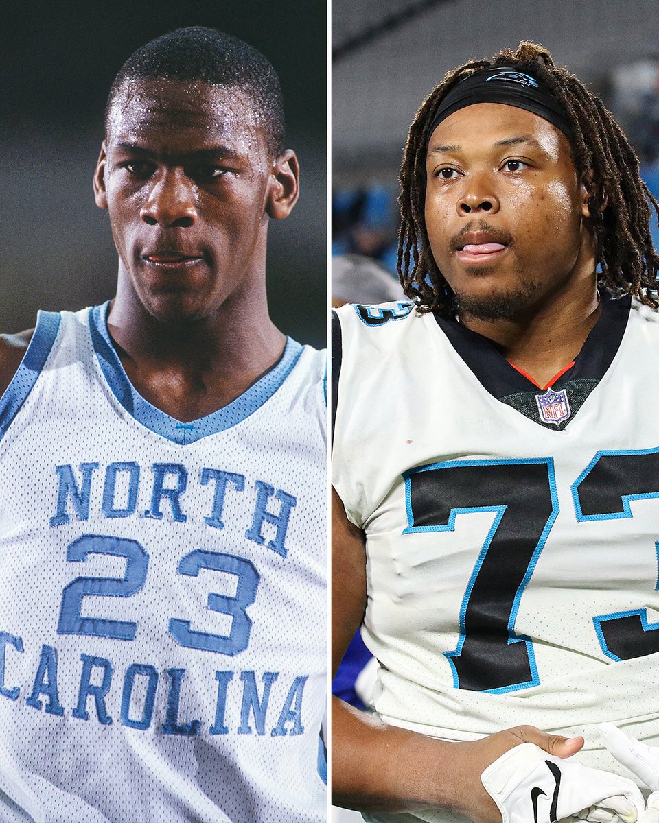 SportsCenter's tweet image. Michael Jordan         Michael Jordan
Guard | 6'6"      🤝    Guard | 6'6"
North Carolina          Carolina