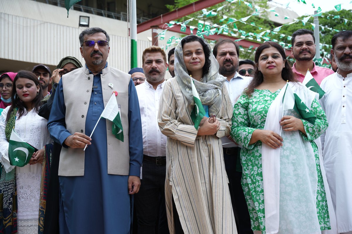 dzhospitals's tweet photo. The excitement around the 14th of August is felt on the Dr.Ziauddin hospital campuses in Clifton, North Nazimabad, Boat Basin, and Keamari.
#DZH #DrZiauddinHospital #76independencedaycelebration #freedom #celebration https://t.co/GfWWimUVCx