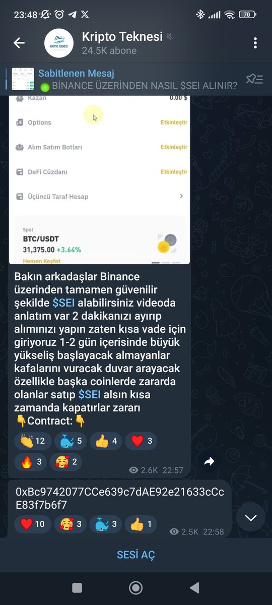 🚨⚠️#sei $sei
Dolandırıcılar sahte sei tokeni çıkarmışlar telegram gruplarında kendi sahte sei tokenleri satıyorlar. bunlara kanmayın. Alacağınız coinleri coinmarketcapte vb de contract adreslerini kontrol edin!dolandırıcılara yem olmayın 
Lütfen RT EDİN KİMSE ZARAR GÖRMESİN !