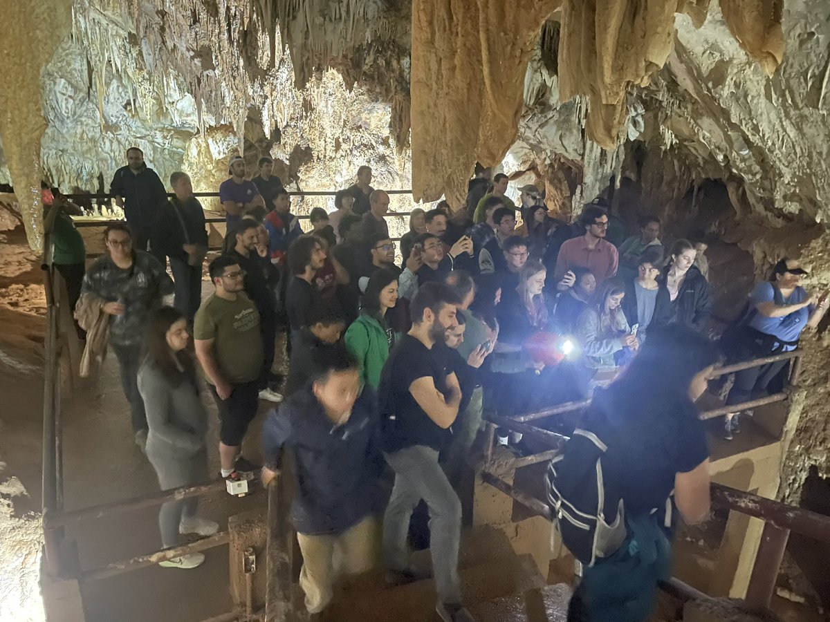 SumSchSpelSci's tweet photo. On the last day of #S42023 we visited Caverna do Diabo. This cave has formations over 1 million years old. https://t.co/6Q3GxEVtNR