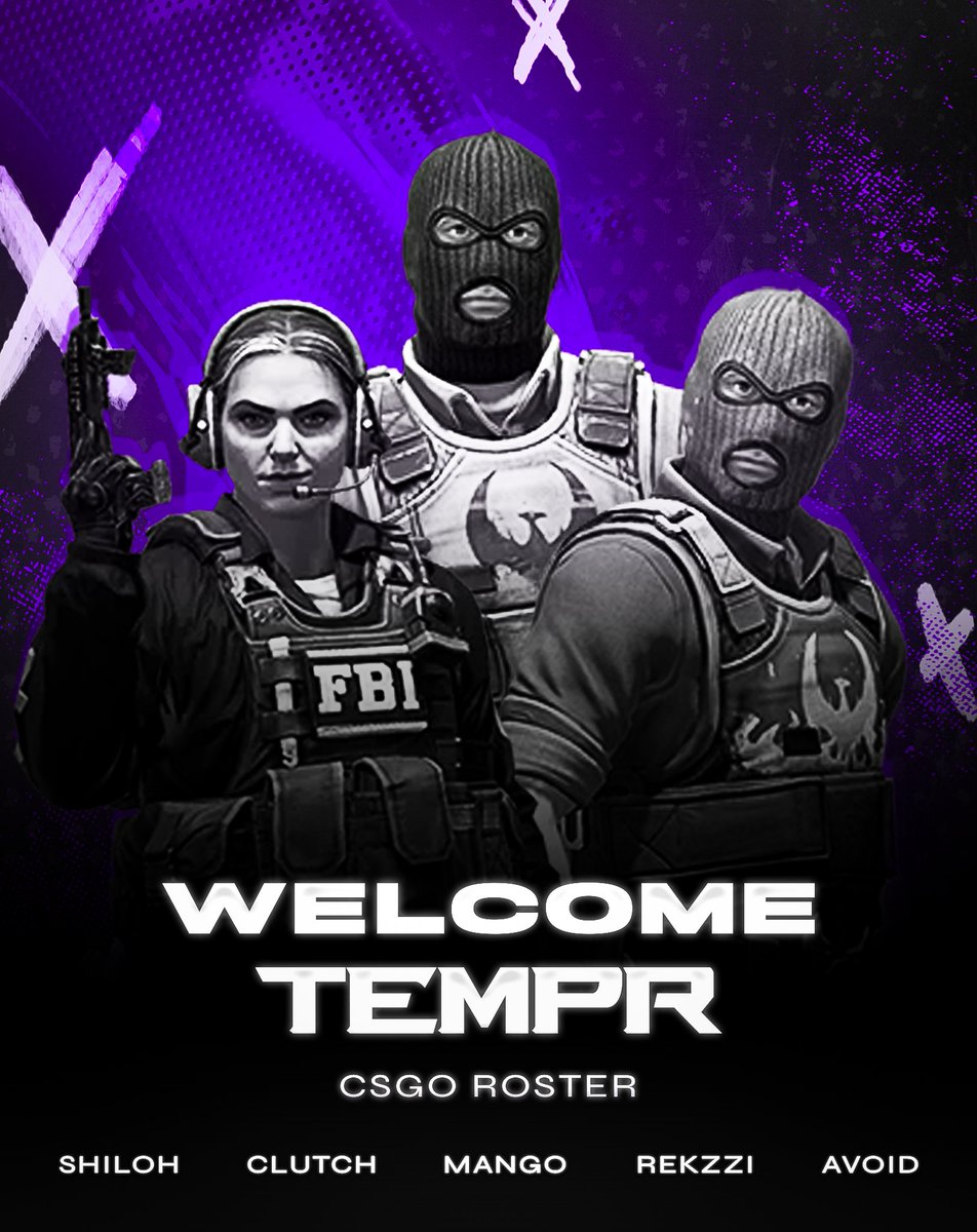 TemprGG's tweet photo. 🚨ROSTER ANNOUNCEMENT🚨
Please give a warm welcome to our newest roster to join TEMPR ESPORTS!
Today the roster will be playing in the @ESEA $215,000 tournament! 😈
▫️ @Rep757Brandon
▫️ @ShilohOfficiaI
▫️ @achopapai
▫️ #Rekzzi
▫️ #Avoid
#wearetempr #TemprWIN https://t.co/H1d7d6cWVV