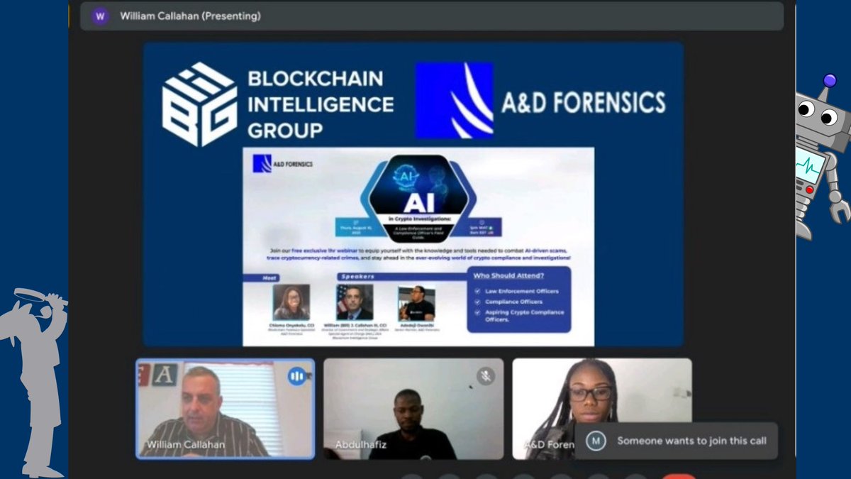Great discussion about #ArtificialInteligence #ai in cryptocurrency investigations w/ #QLUE BY <a href="/blocksearch/">Blockchain Intelligence Group</a> partner <a href="/ChiomaOnyekelu/">Chioma Onyekelu, CCI</a> <a href="/ForensicsD/">A&D Forensics</a> A&amp;D Forensics &amp;  financial crime investigators in W. Africa. 

How will AI be used to combat #fincrime. #MoneyLaundering #aml #bitcoin