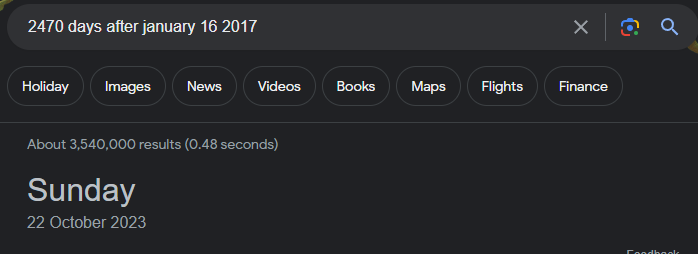 Danielstigman's tweet photo. @Vortex4020 @_Xanii_ I agree with you. This is the 10th Sunday after today and 2470 is the last number I saw on the days since last update stat. https://t.co/16hy56vGJ1