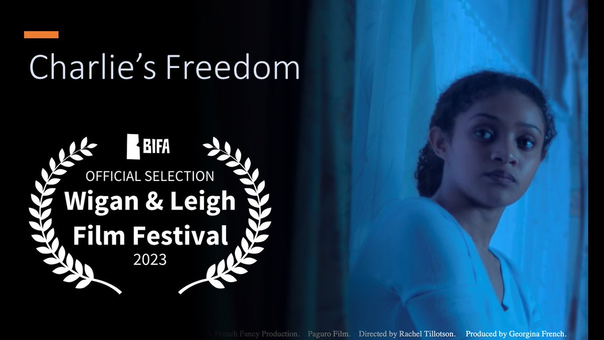 Thrilled that our short film - CHARLIE'S FREEDOM - has been selected <a href="/WiganLeighFF/">Wigan and Leigh Film Festival</a> - a BIFA qualifying festival, where it will screen on 15 Sep. <a href="/GeorginaFrench1/">Georgina French</a> <a href="/SibandaDumile/">Dumile Sibanda</a> #womeninfilm