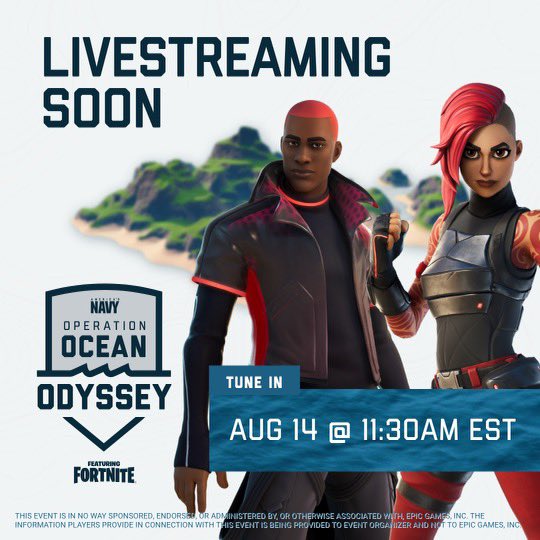 I’ll be checking out the top Fortnite maps from Operation Ocean Odyssey on stream tomorrow! Make sure to tune in and vote for your favorite map. #ad #OperationOceanOdyssey x @americasnavy