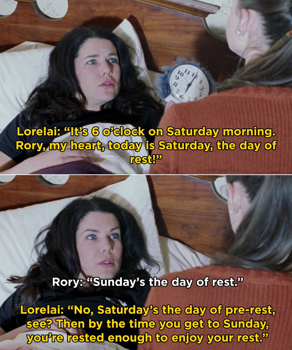 thepeechstore's tweet photo. #GilmoreGirls Collection: Saturday's The Day Of The Pre-rest T-shirt https://t.co/4S8YikHBzU https://t.co/2ouNneZApn