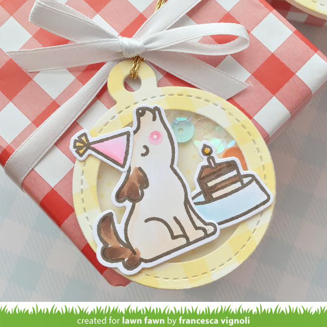 Franci created the cutest shaker gift tags featuring Yappy Birthday! They are perfect for dressing up gifts for all the dog lovers on your birthday list!

blog.lawnfawn.com/2023/08/franci…