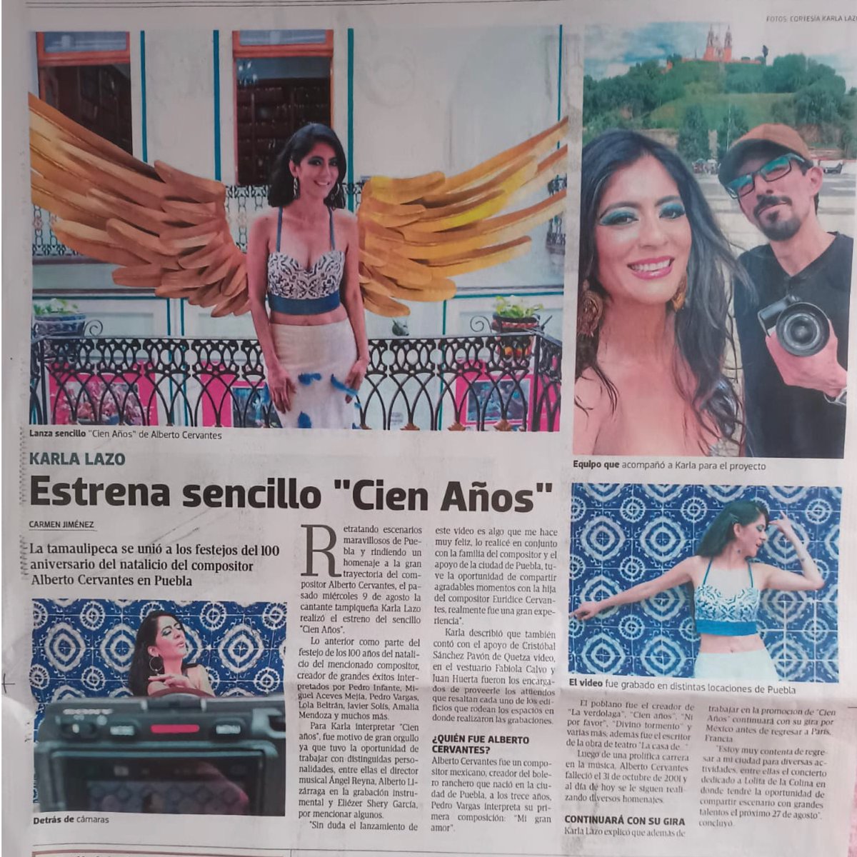 karlalazoartist's tweet photo. 🎼”…Te vi sin que me vieras, te hablé sin que me oyeras…” ❤️🔥
📰Seguimos de promoción con “Cien años”. Gracias por esta bella nota Carmen Jiménez y @elsolde_tampico 🫶🏽🥰
#periodico #prensa #espectaculos #cienaños #gruperos #musicadebanda #karlalazo #cantante https://t.co/xTfquGWG1A