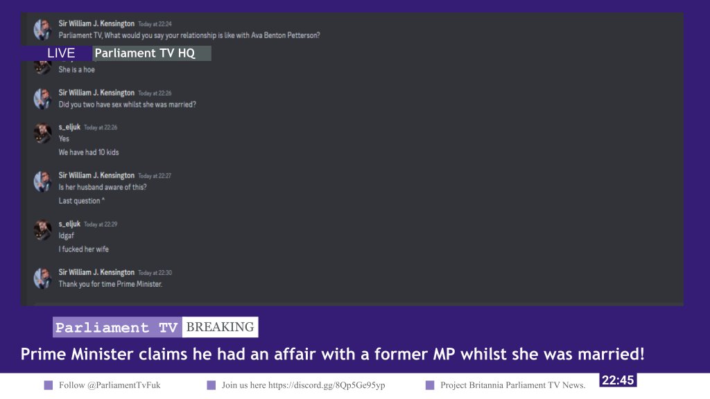 BBCNewsPB's tweet photo. Parliament TV, Breaking.

During an interview with Parliament TV the Prime Minister United Kingdom, Celik Yilmaz MP, claims he had a relationship with former Member of Parliament Ava Benton-Patterson whilst she was married!

Ava Benton is yet to comment to this. https://t.co/XeUJX2oSpU