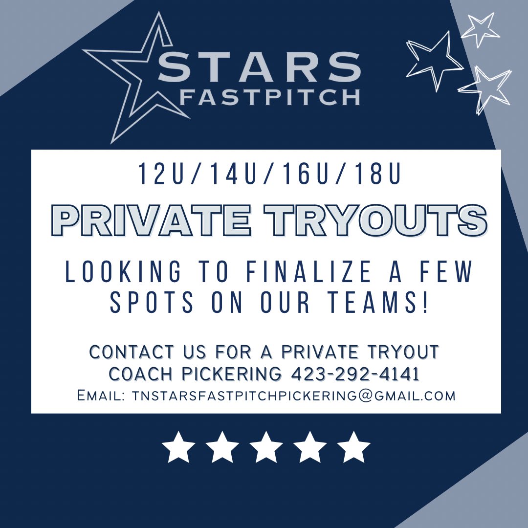 If you’re looking for a team with an excellent coaching staff who truly cares about the development of players, contact us. 

Limited spots available on our teams for fall.

Fill out the tryout form below NOW!
➡️ starsnational.com/tryouts