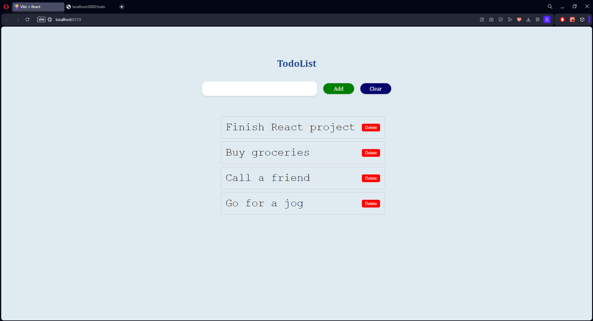 merttcettin's tweet image. React, Vite, JSON Server ve Axios kullanarak basit bir görev yönetimi uygulaması geliştirdim. Kullanıcılar görev ekleyebilir, görüntüleyebilir ve silebilir.

LinkedIn: linkedin.com/posts/mert-çet…
📁 GitHub Repo: github.com/mertcetiin/Rea…

#React #WebGeliştirme #Programlama #vite