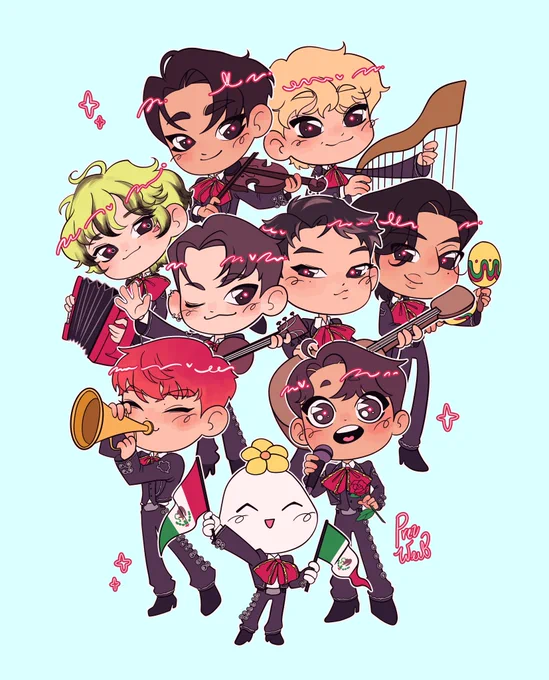 All ready for la serenata #ATEEZ #ATEEZinMexico