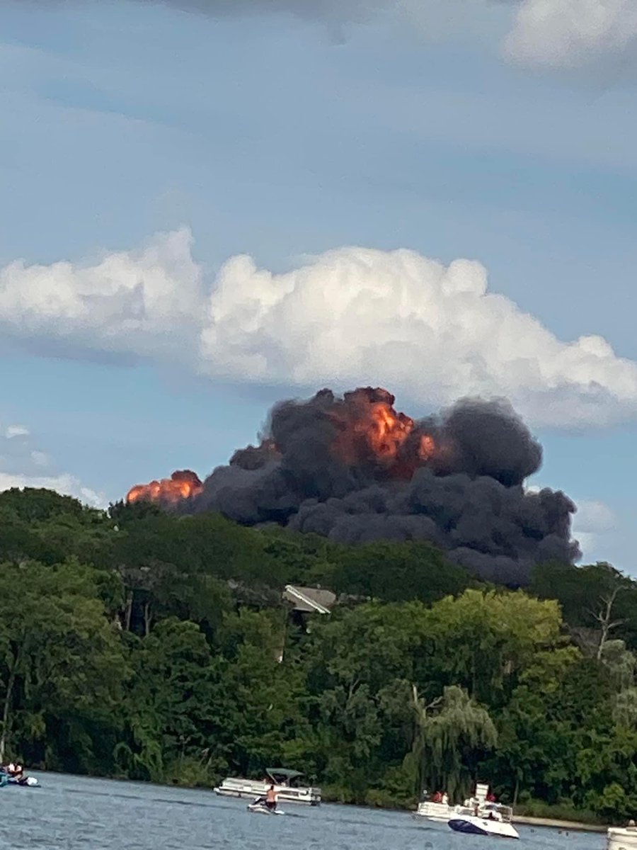 Based on what I’m reading on local pages, the pilots parachuted into the water, were found and ok. The jet landed near an apartment complex but not in it and at this time there are no injuries reported. #belleville #fighterjet #thunderovermichigan