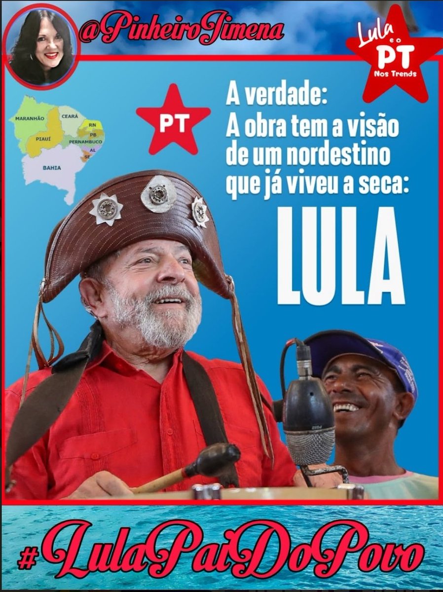 <a href="/V13lula/">Karen Lúcia♀️🚩🌵</a> <a href="/angelicaut13/">Angel Floyd LULA PRESIDENTE ⭐️❤️🚩🇧🇷🤜🏾🤛🏻</a> @Cristia77345298 <a href="/Maria_Rebocho__/">Maria✨</a> <a href="/fefejunqueira/">Fernanda Junqueira</a> <a href="/LuceliaPT13/">Lucélia Apoema ⚖️✊🏾🏹</a> <a href="/rodolfo_claudia/">Ana Cláudia 🚩🇧🇷</a> <a href="/MariaPAlves_23/">✊🏼mjdpas✊🏼</a> <a href="/Simonycorredora/">Simone Shut up & Listen</a> Boa noite, querida Pulguinha!🚩☘️❣️✨️🌙
Boa noite, companheir@s de luta!
Lula é um líder nato!
Tenho admiração profunda por ele, desde que era líder sindical. Eu procurava acompanhar tudo 👀👀
#LulaPaiDoPovo