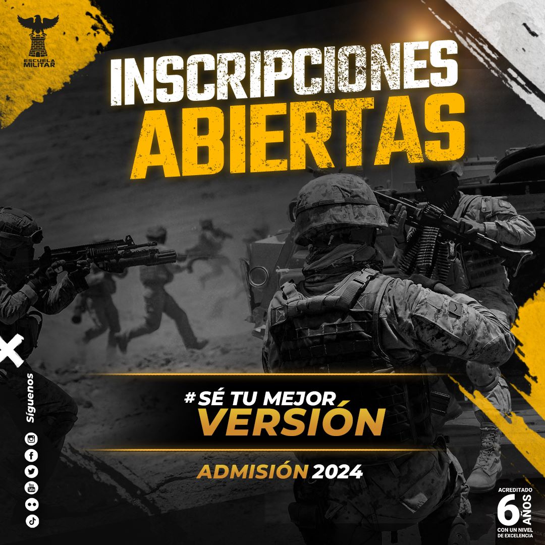 ¡Atención! Tienes hasta el 18 de agosto para inscribirte en el proceso de #admisión2024 de la <a href="/EscMil_Chile/">EscuelaMilitarOficial</a>. Ingresa en mtr.cool/urkgtmrfew y ¡ Sé Tu Mejor Versión!
#ÚneteAlEjército