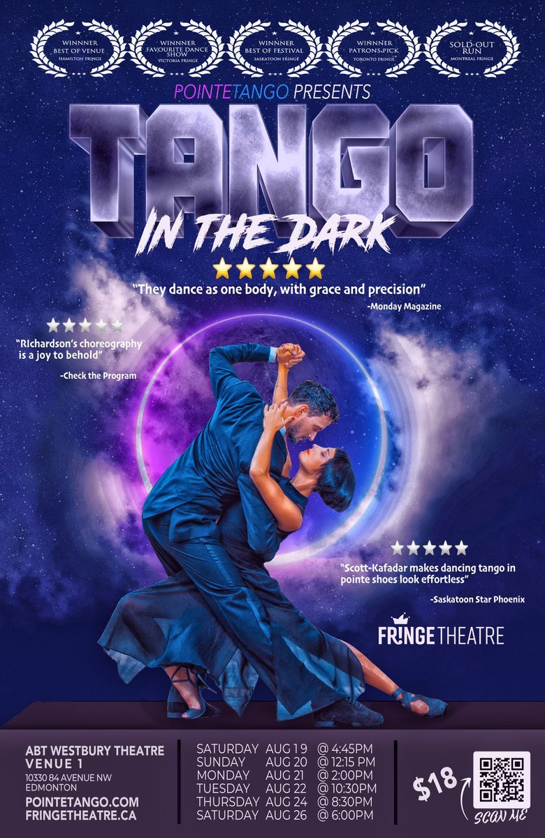 Tango in the Dark is coming to Edmonton! Come see <a href="/pointetango/">pointetango</a> in our electrifying new show at the <a href="/edmnangagwa/">President of Zimbabwe</a> 🎟️ Tickets ➡️PointeTango.com
Sat Aug 19th @ 4:45 pm
Sun Aug 20th @ 12:15 pm
Mon Aug 21st @ 2pm
Tue Aug 22nd@ 10:30 pm
Thu Aug 24th@ 8:30 pm
Sat Aug 26th@ 6pm