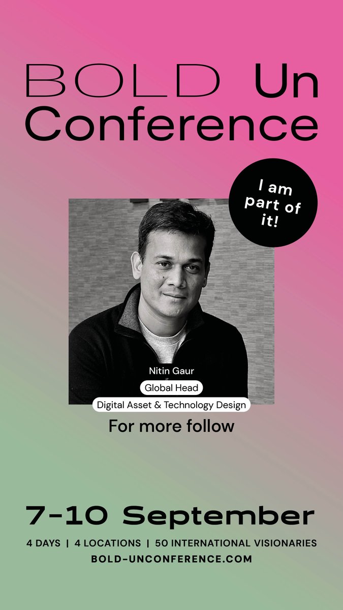 nitingaur's tweet photo. I'm humbled and excited to be part of the upcoming BOLD Unconference in Austria! Looking forward to networking and learning alongside great minds from around the world. See you there!

#BOLDUnconference #Matchmake #Collaborate #BOLDCommunity https://t.co/Z8P9sR4Zym